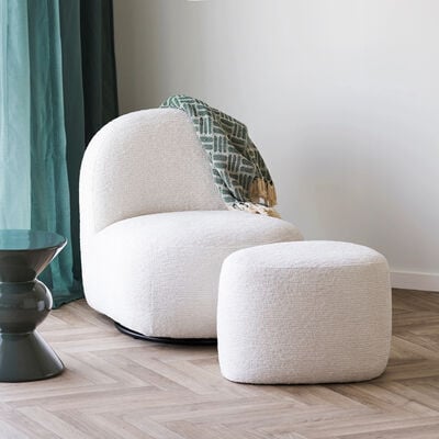 House Nordic Milo pyörivä nojatuoli luonnonvalkoinen HN1081